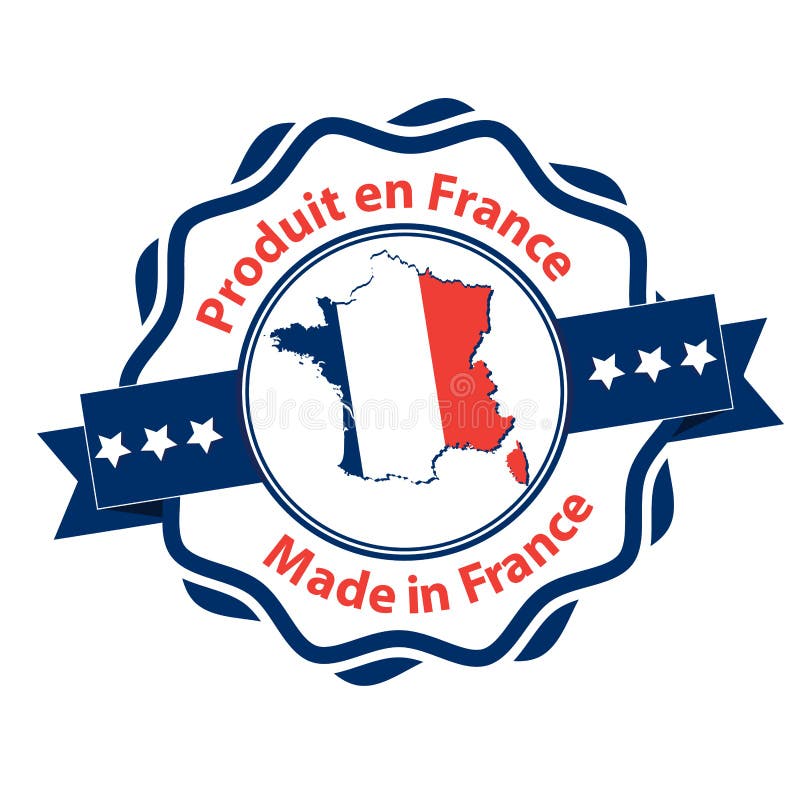 Hecho En Francia - Lengua Francesa Ilustración del Vector - Ilustración de producto, certificado: 83273951