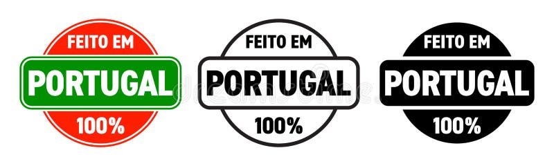 Hecho en icono del vector de Portugal Em Portugal, etiqueta hecha portuguesa del producto de calidad, sello de Feito del paquete stock de ilustración Hecho en icono del vector de Portugal Em Portugal, etiqueta hecha portuguesa del producto de calidad, sello de Feito del paquete stock de ilustración
