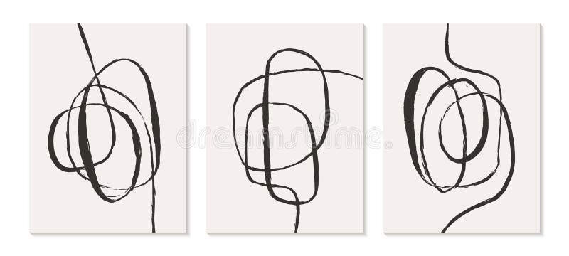 Hedendaagse sjablonen met abstracte vormen moderne boho - stijl uit het midden van de eeuw.