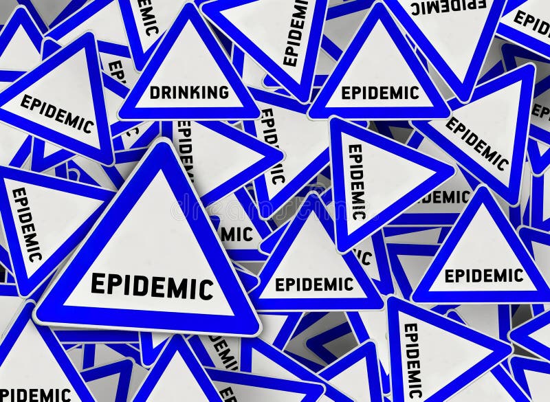Heel wat epidemische driehoeksverkeersteken stock illustratie Heel wat epidemische driehoeksverkeersteken stock illustratie