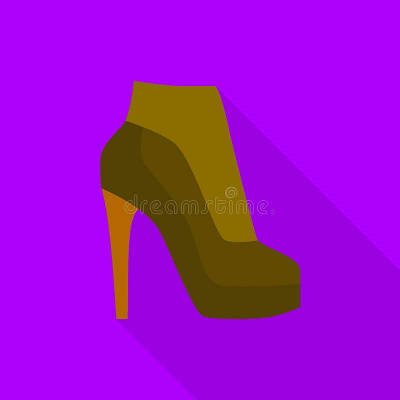 Heeled Boot Icon, Isometric Style Stock Vector Illustration of