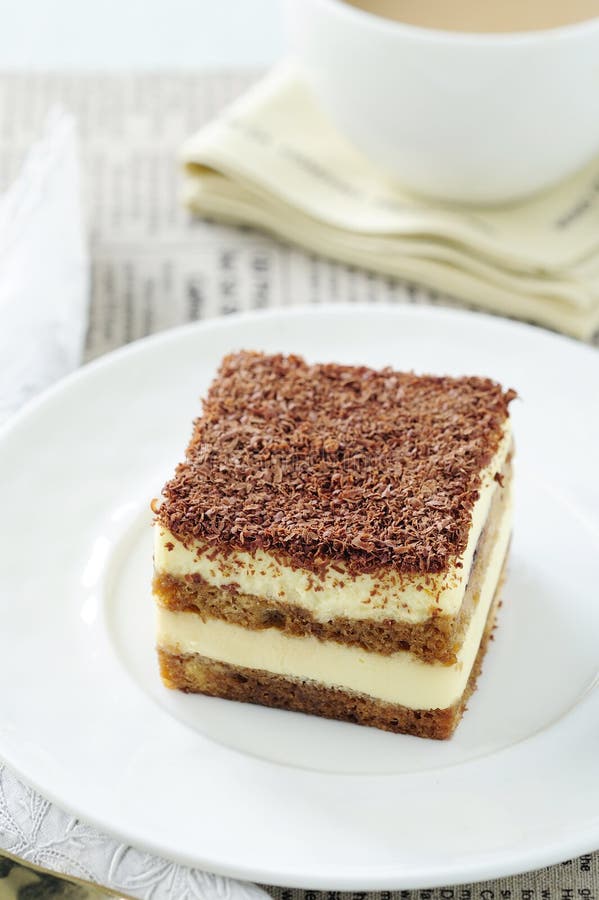 Heerlijk tiramisudessert stock afbeelding Heerlijk tiramisudessert stock afbeelding