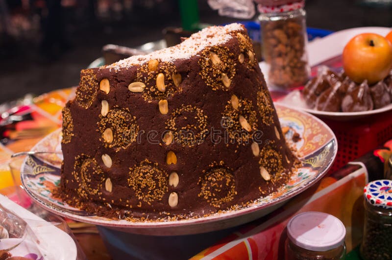 Heerlijke Marokkaanse cake royalty-vrije stock afbeelding Heerlijke Marokkaanse cake royalty-vrije stock afbeelding