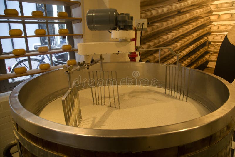 Heese Manufacturing Process in Amsterdam, Netherlands. Editorial