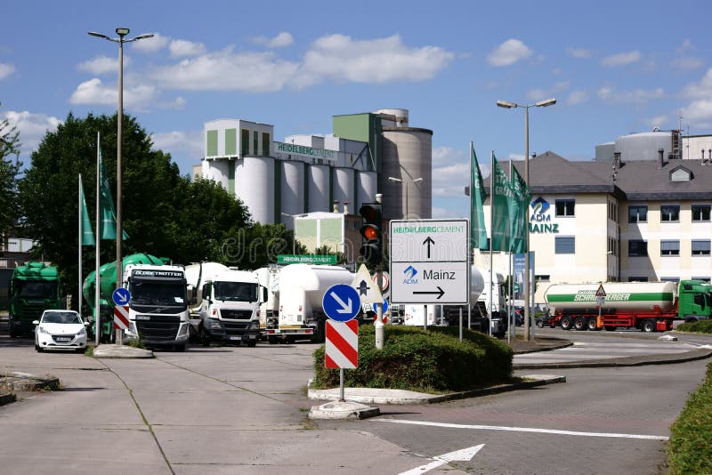 Heidelberg Cement Plant Mainz Editorial Photography - Image of mainz