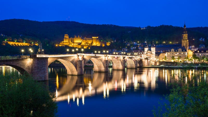 Heidelberg på natten