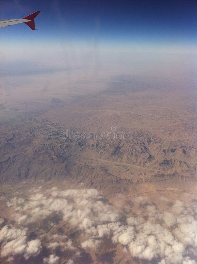 At the height of the airplane window. Airplane height stock images, royalty-free photos and pictures