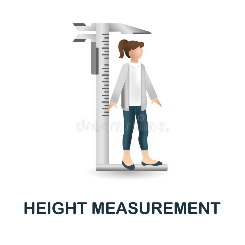 Height Measurement Icon. 3d Illustration from Measurement Collection Stock  Vector - Illustration of person, stature: 267390263