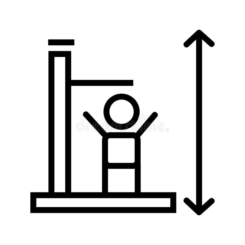 Human height measurement icon glyph Royalty Free Vector