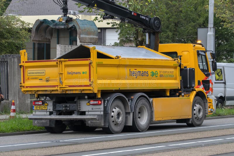 Heijmans Crane Truck at Amsterdam the Netherlands 2192022 Editorial