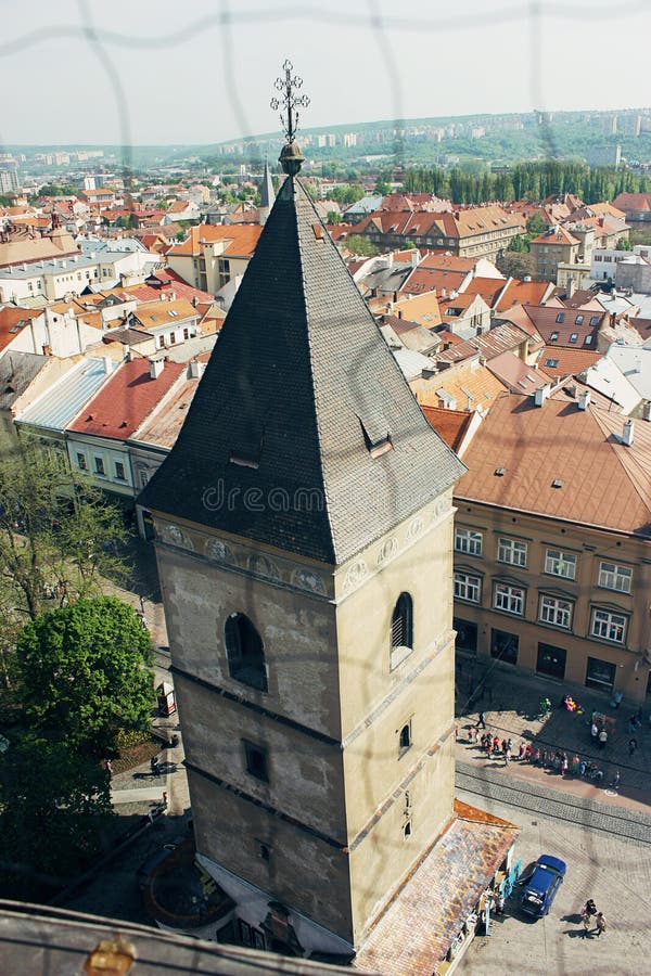 Turm des Heiligen Urban in Košice, Slowakei stockfotografie