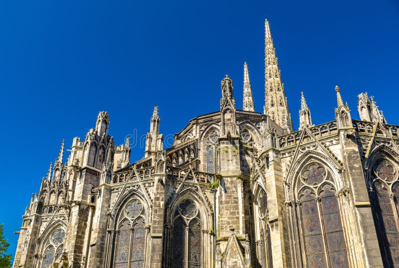 Heilige Andre Cathedral van Bordeaux, Frankrijk stock afbeeldingen Heilige Andre Cathedral van Bordeaux, Frankrijk stock afbeeldingen