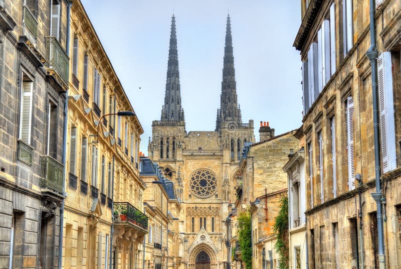 Heilige Andre Cathedral van Bordeaux, Frankrijk royalty-vrije stock foto's Heilige Andre Cathedral van Bordeaux, Frankrijk royalty-vrije stock foto's