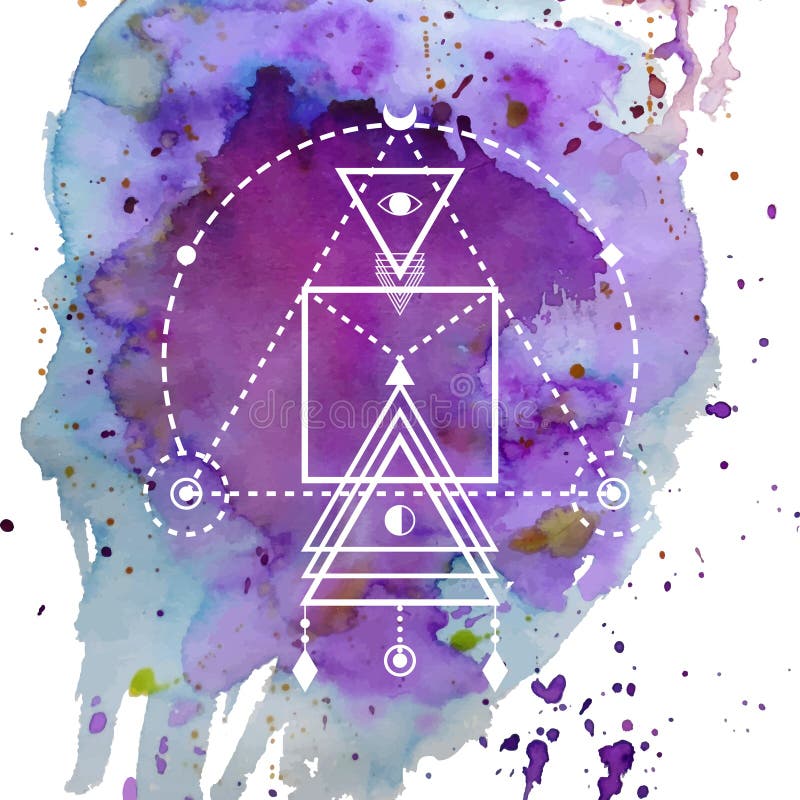 Heilige meetkundevormen, vormen van lijnen, embleem, teken, symbool stock illustratie Heilige meetkundevormen, vormen van lijnen, embleem, teken, symbool stock illustratie