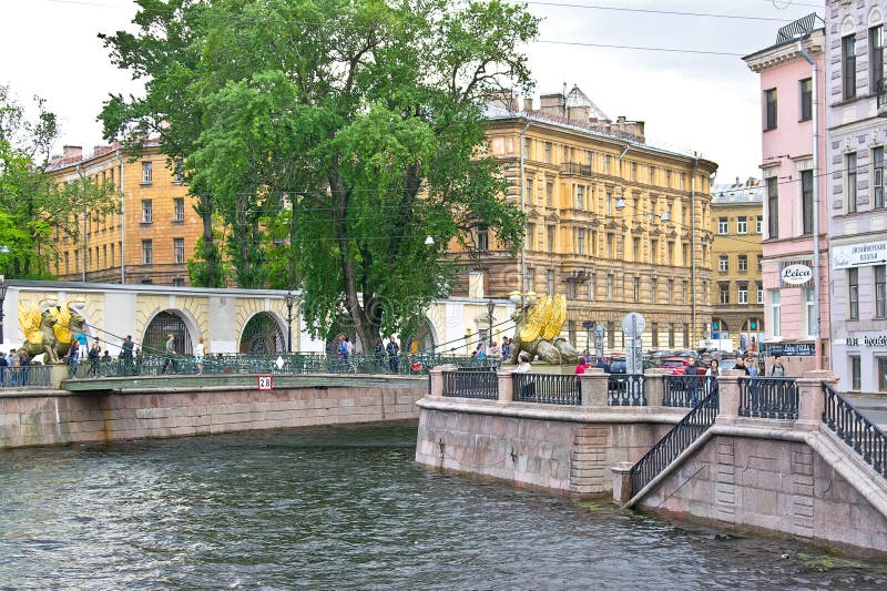 Heilige Petersburg Het Kanaal van Griboyedov royalty-vrije stock foto Heilige Petersburg Het Kanaal van Griboyedov royalty-vrije stock foto