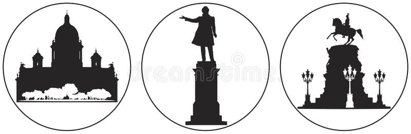 Heilige-Petersburg Russische reeks 2 van het oriëntatiepunt vectorpictogram stock illustratie Heilige-Petersburg Russische reeks 2 van het oriëntatiepunt vectorpictogram stock illustratie
