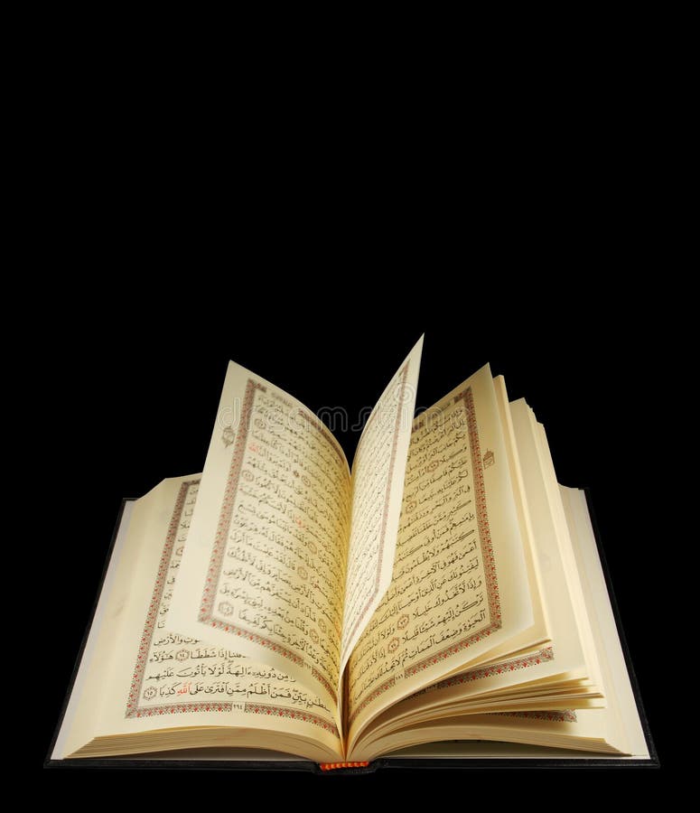 Holy quran on black background. Holy quran on black background