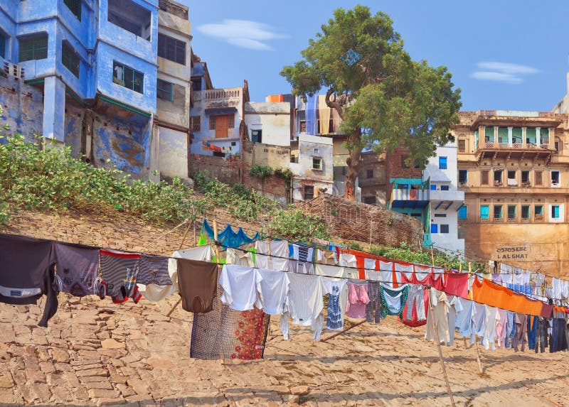 Heilige stad van Varanasi ghats, India