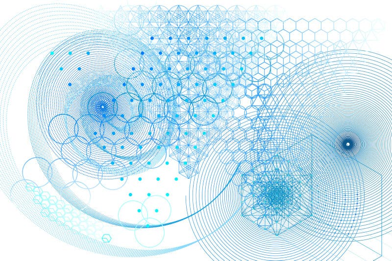 Heilige van meetkundesymbolen en elementen achtergrond vector illustratie Heilige van meetkundesymbolen en elementen achtergrond vector illustratie
