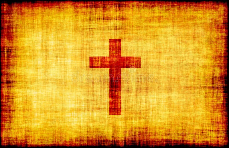 Heiliges Kreuz graviert auf einem Pergament