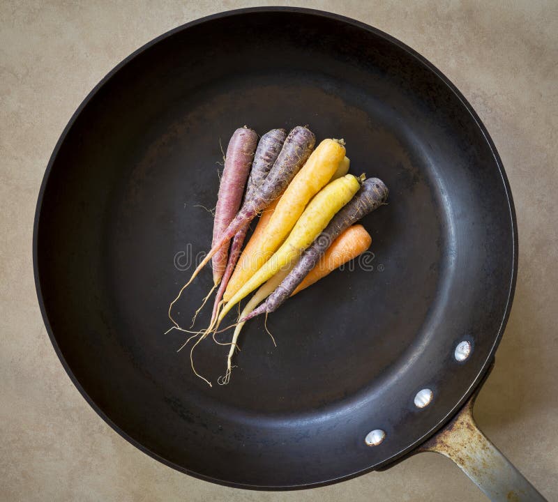 Heirloom Carrots in Roasting Pan Stock Image Image of vegetable