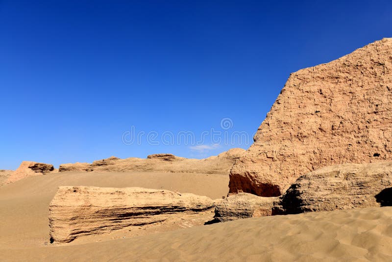 The Heishui city ruins royalty free stock photos