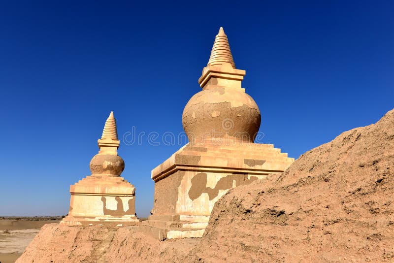The Heishui city ruins royalty free stock photos
