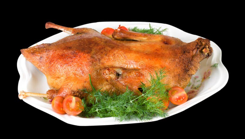 Heiße Bratenente für Weihnachten lizenzfreies stockbild