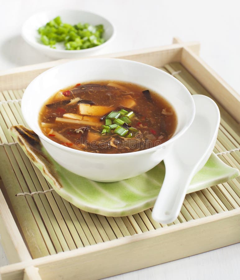 Heiße und saure Suppe lizenzfreies stockfoto