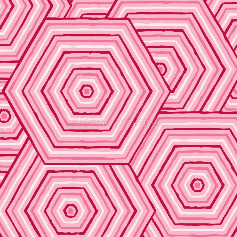 Heksagonalny abstrakcjonistyczny aborygen linii obraz ilustracji Heksagonalny abstrakcjonistyczny aborygen linii obraz ilustracji