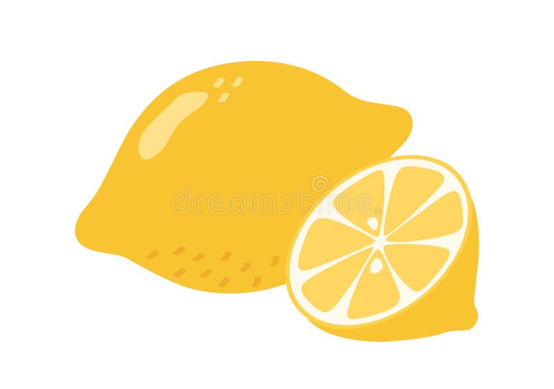 Hela och halva citronvektorkonceptet stock illustrationer