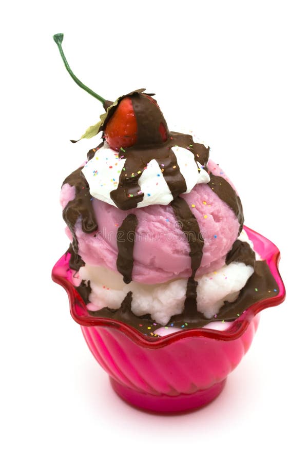 Sundae de helado imágenes de archivo libres de regalías
