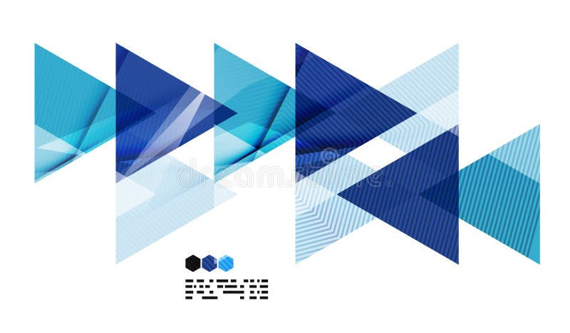 Helder blauw geometrisch modern ontwerpmalplaatje stock illustratie Helder blauw geometrisch modern ontwerpmalplaatje stock illustratie