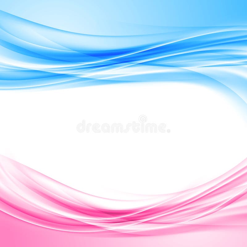 Helderblauw en roze rand abstracte achtergrond vector illustratie