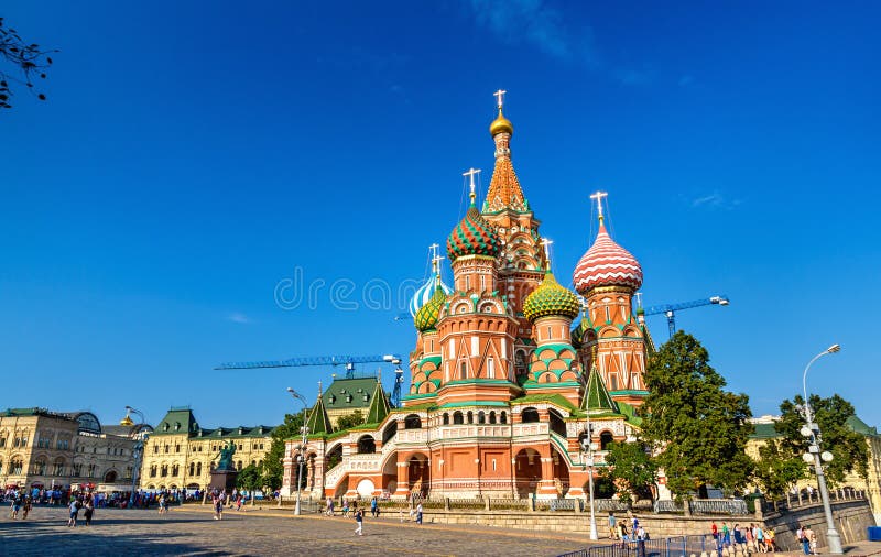 Helgon Basil Cathedral i röd fyrkant av Moskva royaltyfri bild Helgon Basil Cathedral i röd fyrkant av Moskva royaltyfri bild