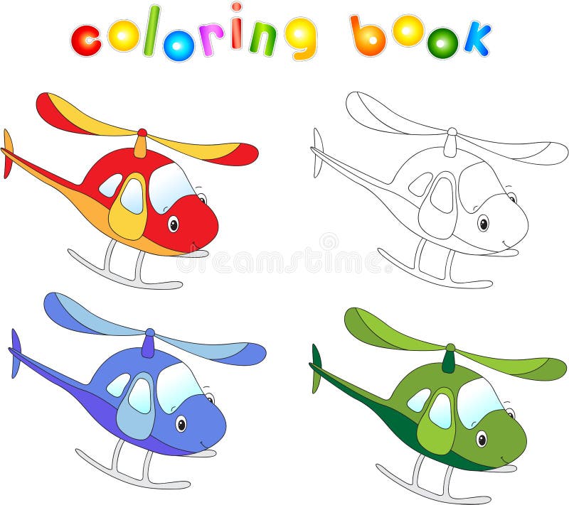 Jogo educativo de colorir engraçado por números com helicóptero de desenho  animado para crianças