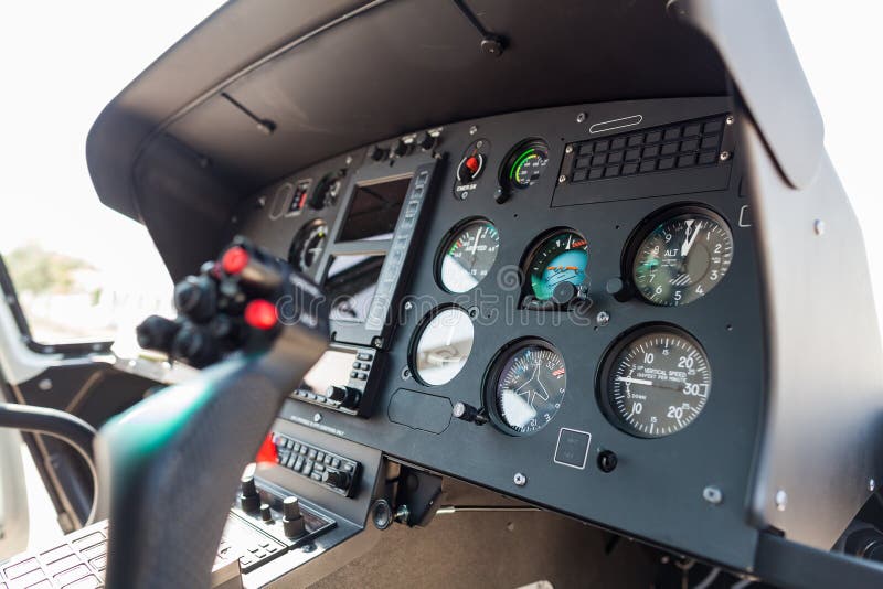 Helicopter cockpit royalty free stock photography