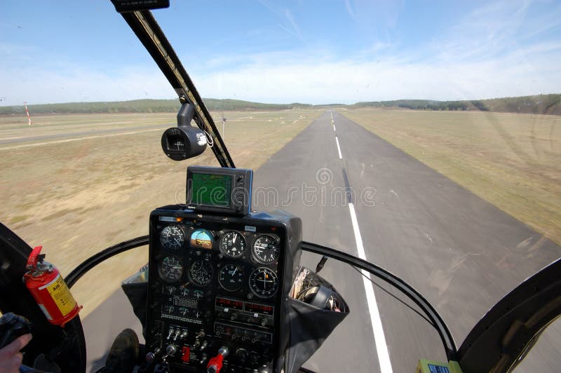 Helicopter Cockpit View stock image. Image of takeoff 3082969