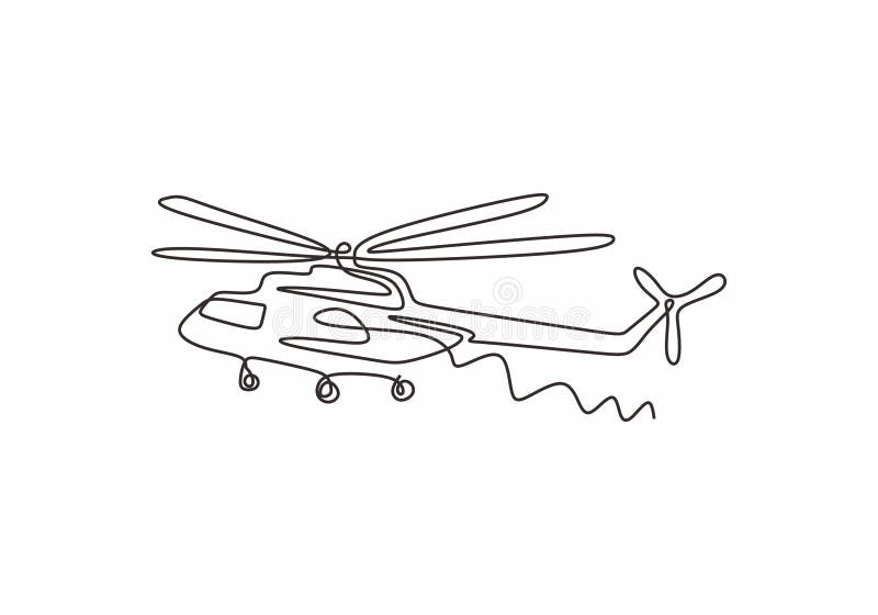 Easy Helicopter Drawing for Kids