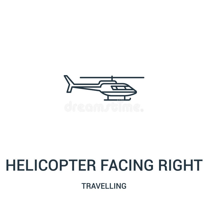 helicopter facing right icon vector from travelling collection. Thin line helicopter facing right outline icon vector illustration royalty free illustration helicopter facing right icon vector from travelling collection. Thin line helicopter facing right outline icon vector illustration royalty free illustration