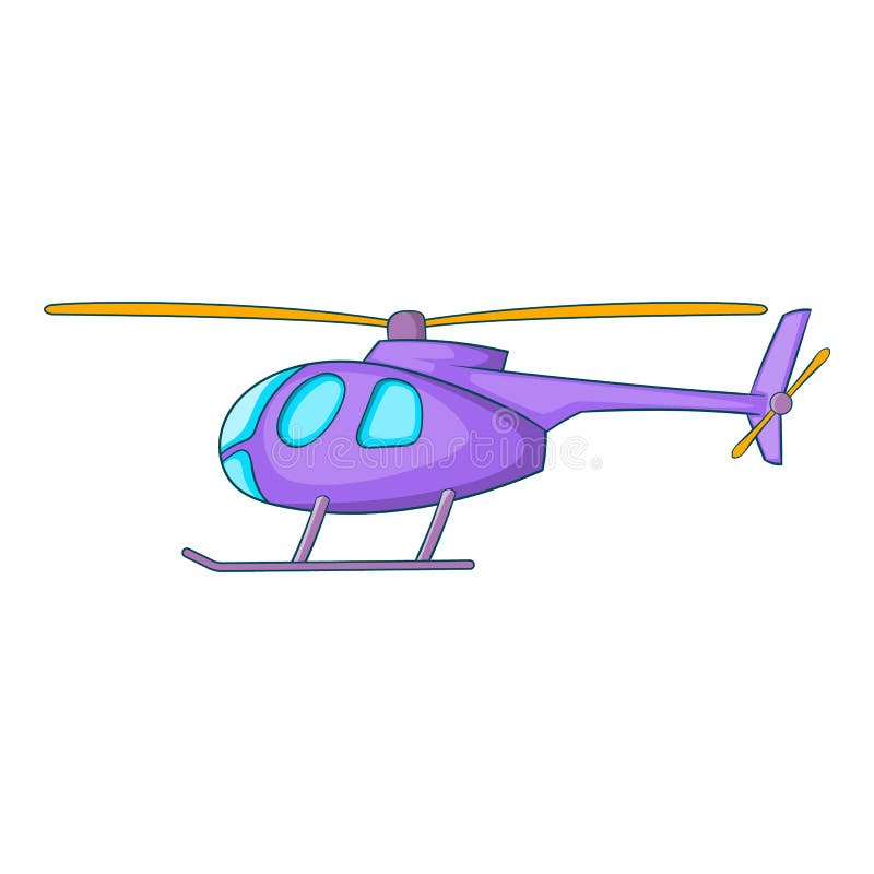 Helicopter Icon, Cartoon Style Stock Vector - Illustration of chopper