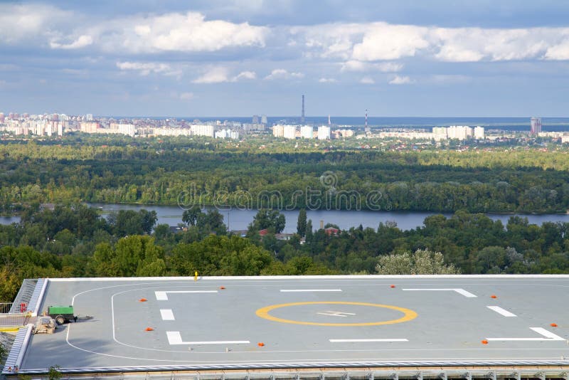 Helicopter Landing Pad Under Construction Stock Photo Image of sign