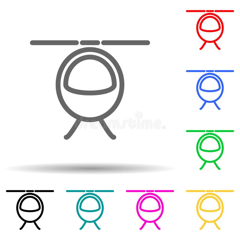 Helicopter multi color style icon. Simple thin line, outline of web icons for ui and ux, website or mobile application vector illustration.