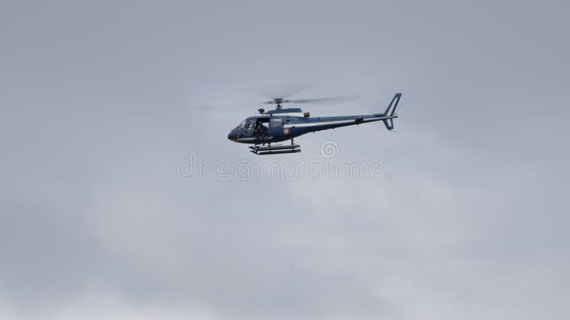 Helicopter Navigating through a Dramatic Cloudy Sky Stock Footage ...