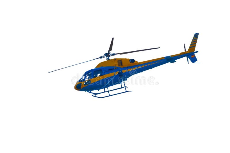 blue-and-yellow-helicopter-stock-image-image-of-blades-3464287