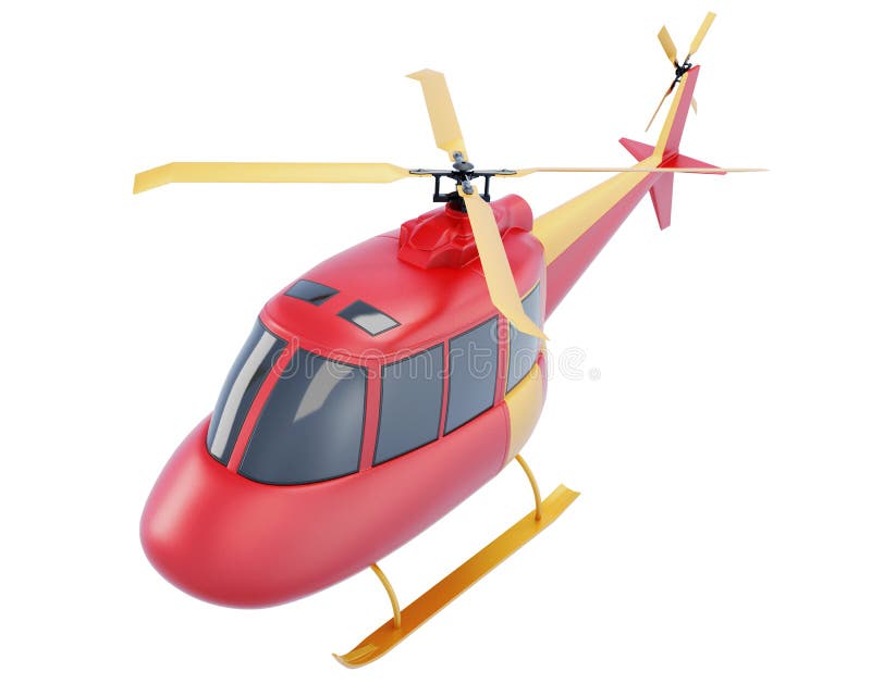 Helicóptero rojo del juguete aislado en el fondo blanco 3d rinden libre illustration Helicóptero rojo del juguete aislado en el fondo blanco 3d rinden libre illustration