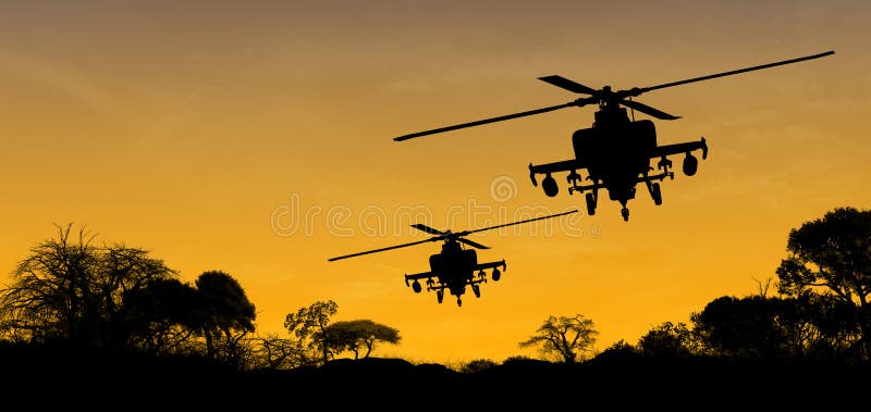 Helicópteros de Apache fotos de stock royalty free Helicópteros de Apache fotos de stock royalty free
