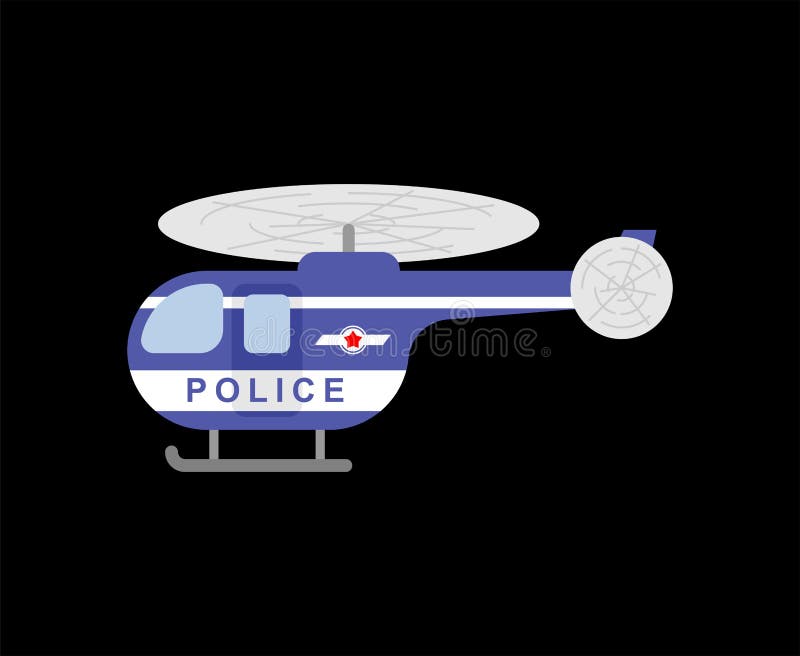Helikopter policja odizolowywająca Policjanta siekacza latania transport z pr royalty ilustracja Helikopter policja odizolowywająca Policjanta siekacza latania transport z pr royalty ilustracja