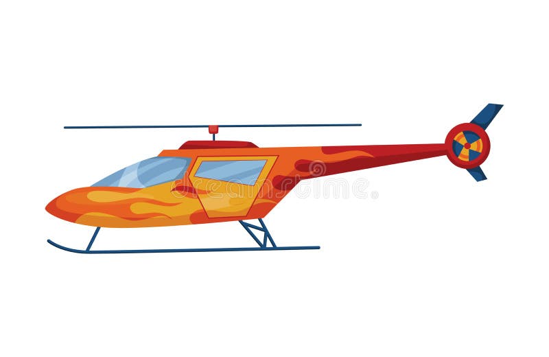 Helikopterteckning. Flygtransport med propeller isolerad på vitt. vektorkompassat flygplan för rotorplan vektor illustrationer