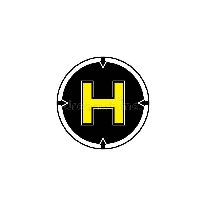 Helipad vector icon vector illustration